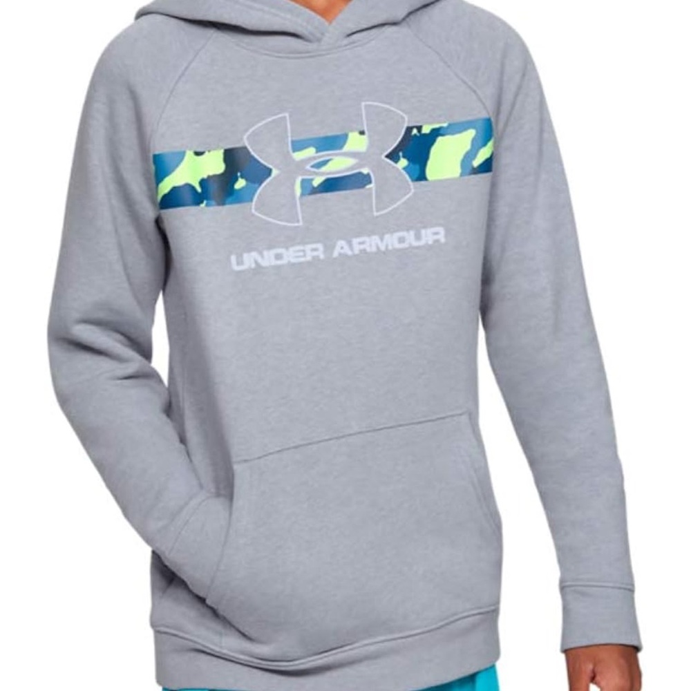 Under Armour Kids Gray and Blue Hoodie